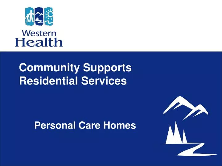 community supports residential services