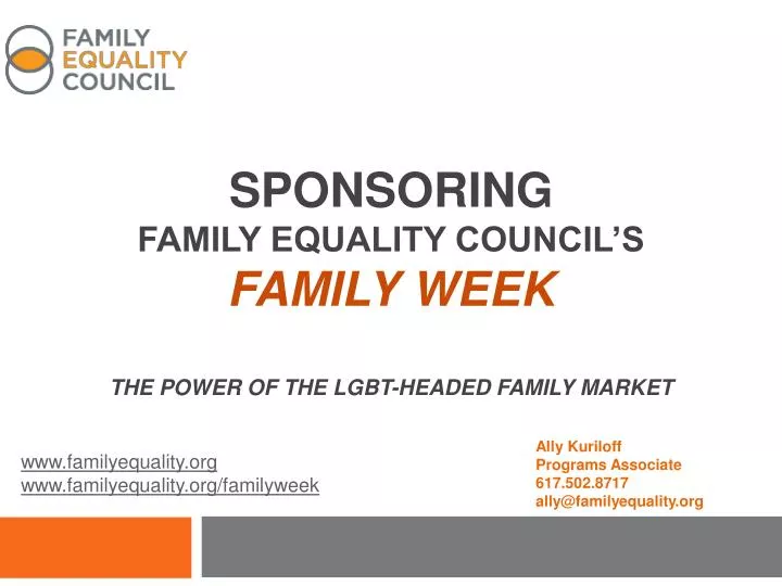 sponsoring family equality council s family week the power of the lgbt headed family market