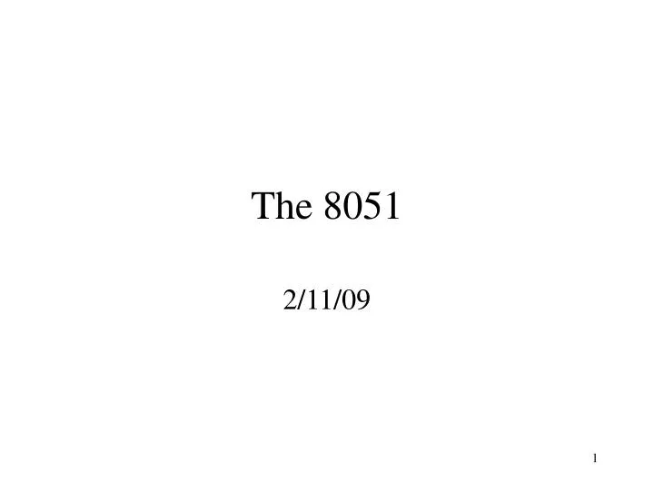 the 8051