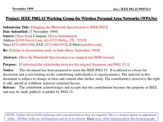 Project: IEEE P802.15 Working Group for Wireless Personal Area Networks (WPANs)