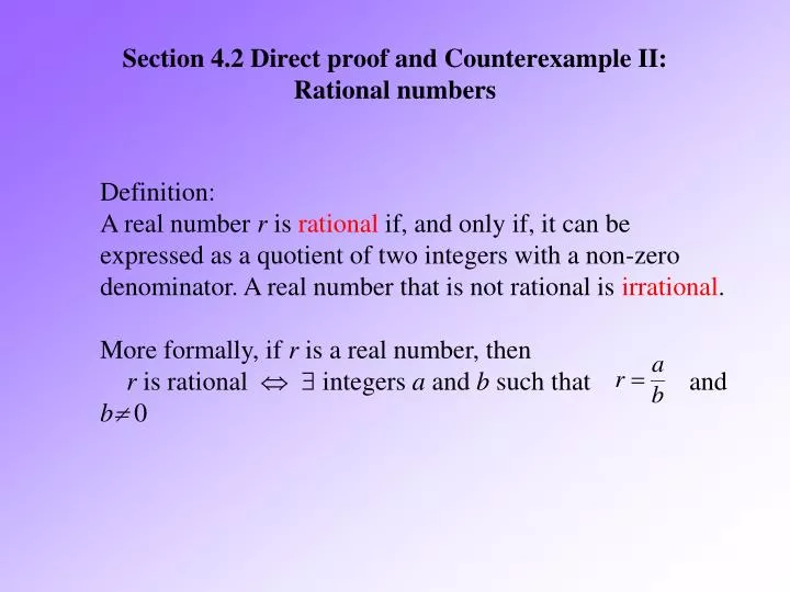 section 4 2 direct proof and counterexample ii rational numbers