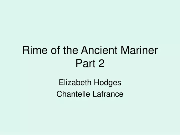 rime of the ancient mariner part 2