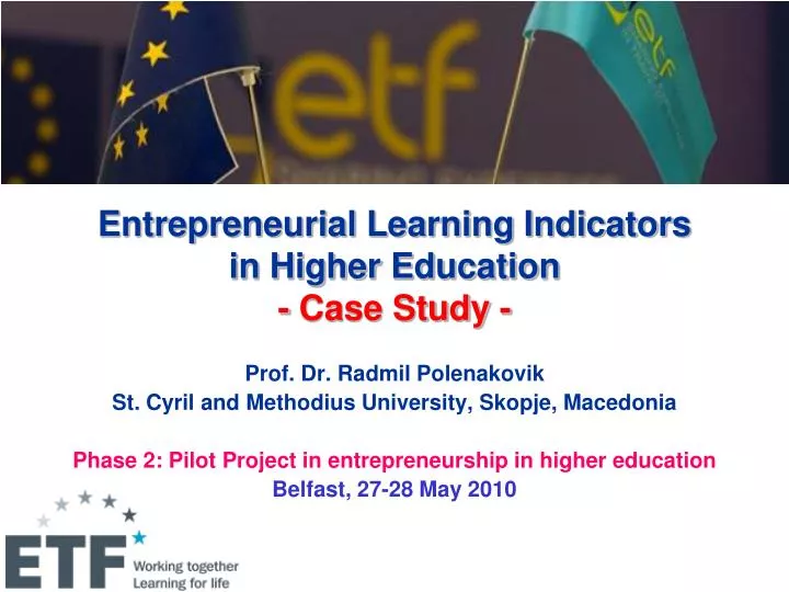 entrepreneurial learning indicators in higher education case study