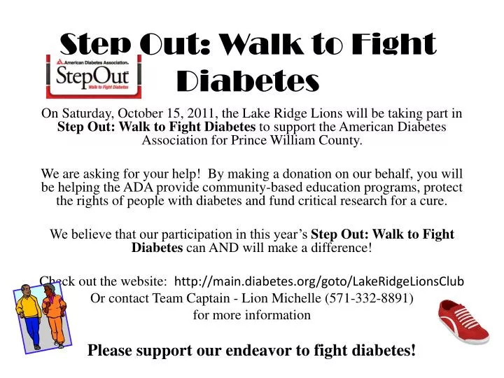 step out walk to fight diabetes