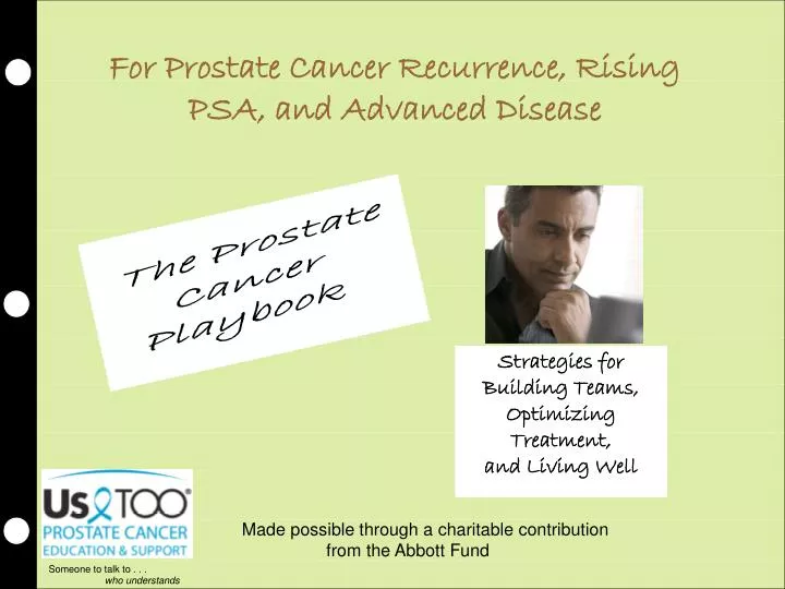 for prostate cancer recurrence rising psa and advanced disease