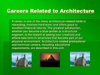 Careers Related to Architecture