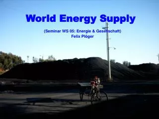 World Energy Supply