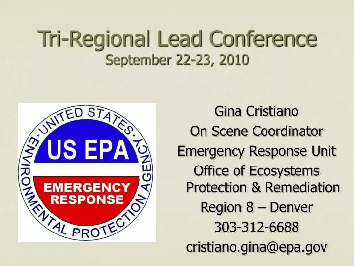 tri regional lead conference september 22 23 2010
