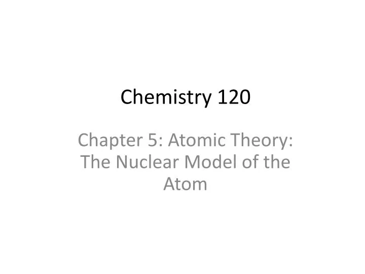 chemistry 120