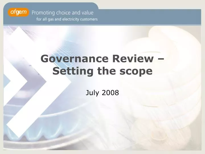 governance review setting the scope