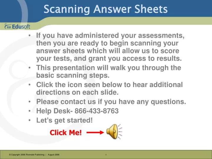 scanning answer sheets