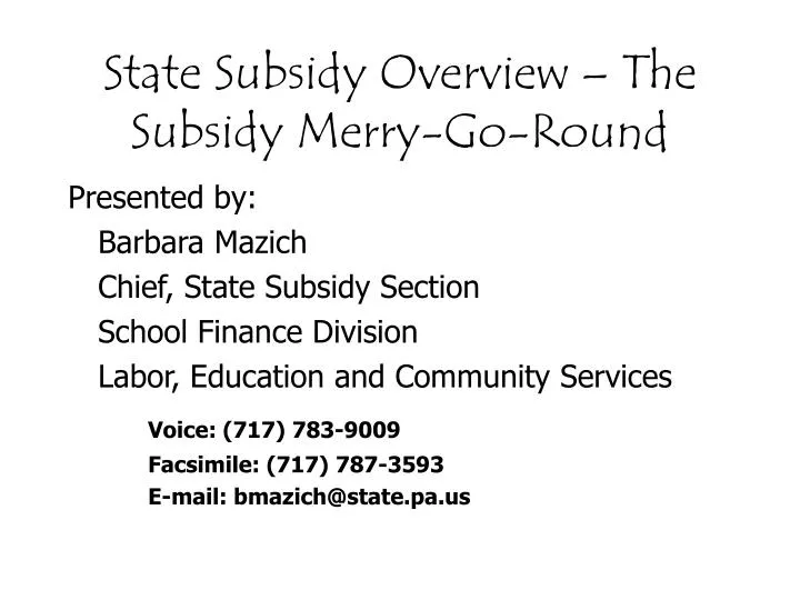 state subsidy overview the subsidy merry go round