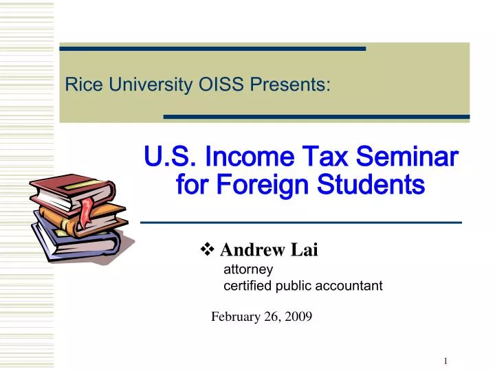 u s income tax seminar for foreign students