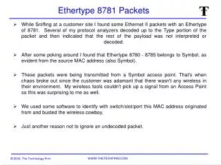 Ethertype 8781 Packets