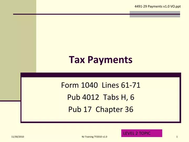 tax payments