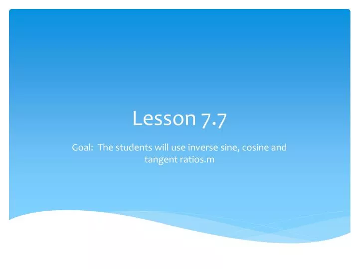 lesson 7 7