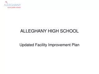 ALLEGHANY HIGH SCHOOL