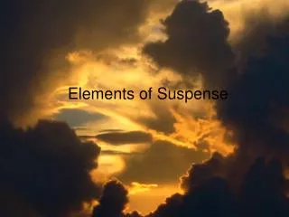 Elements of Suspense