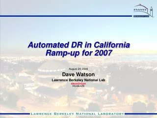 Automated DR in California Ramp-up for 2007