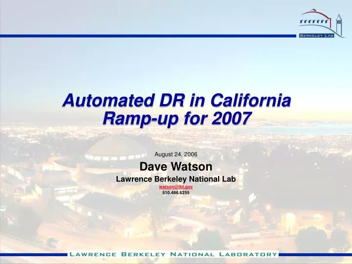 automated dr in california ramp up for 2007