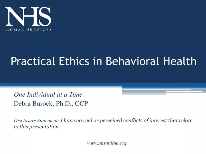 practical ethics in behavioral health