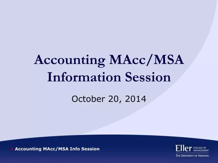accounting macc msa information session