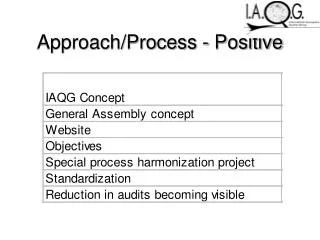 Approach/Process - Positive
