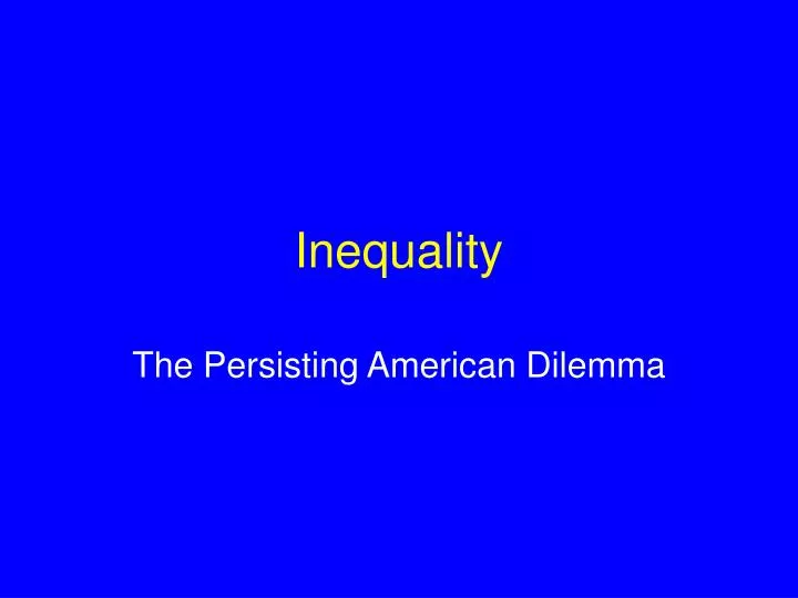 inequality