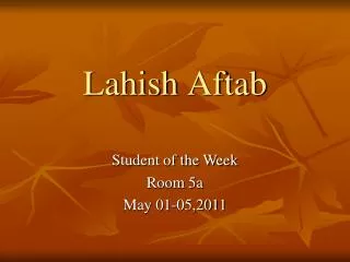 lahish aftab