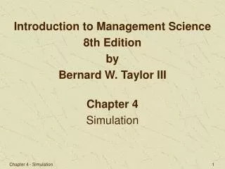 Chapter 4 Simulation