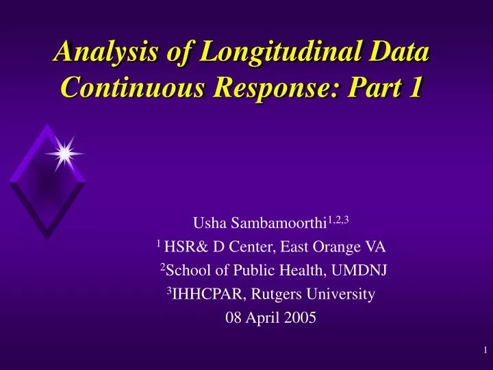 analysis of longitudinal data continuous response part 1