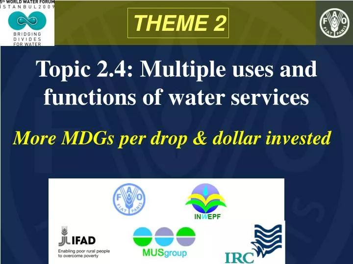 topic 2 4 multiple uses and functions of water services