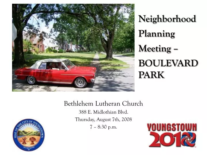 neighborhood planning meeting boulevard park