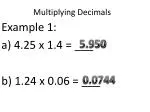 Multiplying Decimals - slide 1