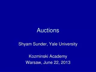 auctions