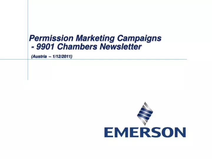 permission marketing campaigns 9901 chambers newsletter austria 1 12 2011