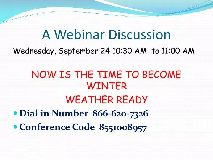 a webinar discussion