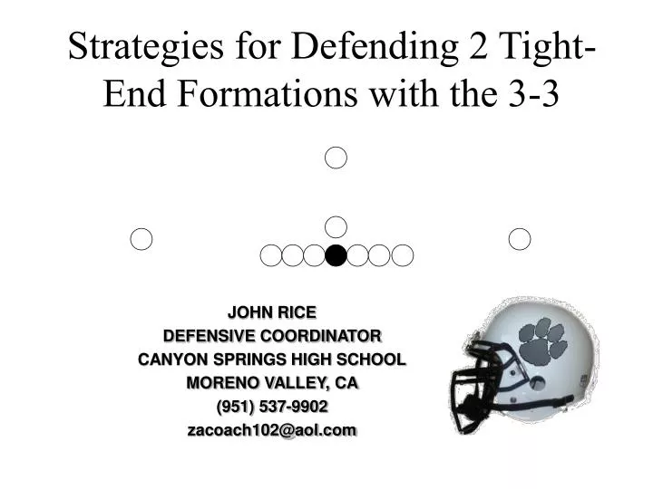 strategies for defending 2 tight end formations with the 3 3