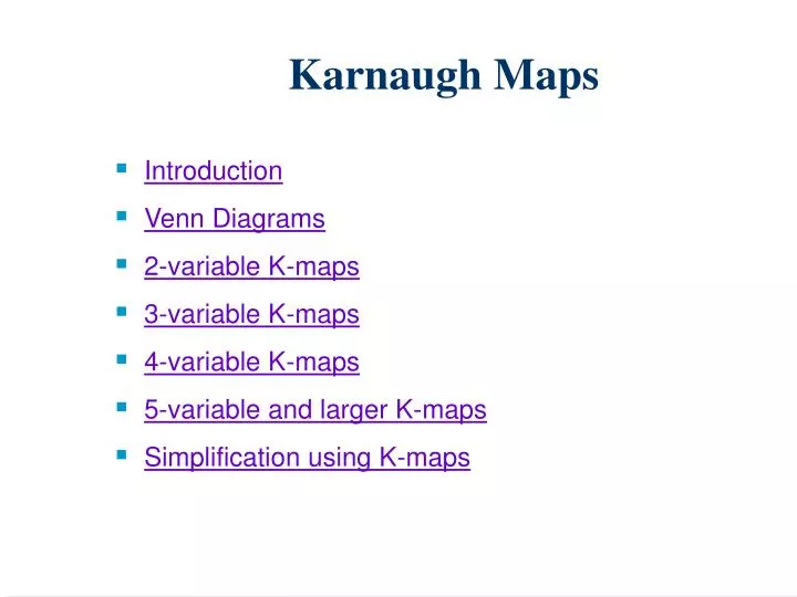 karnaugh maps