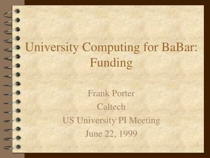 university computing for babar funding