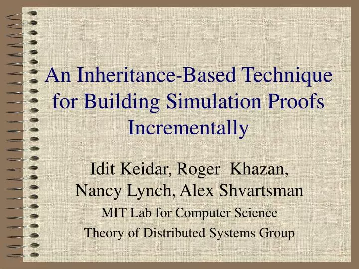 an inheritance based technique for building simulation proofs incrementally