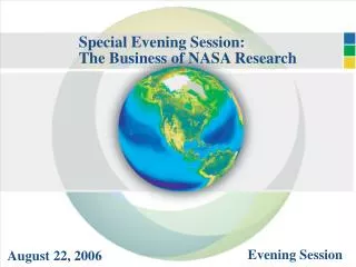 Special Evening Session: The Business of NASA Research