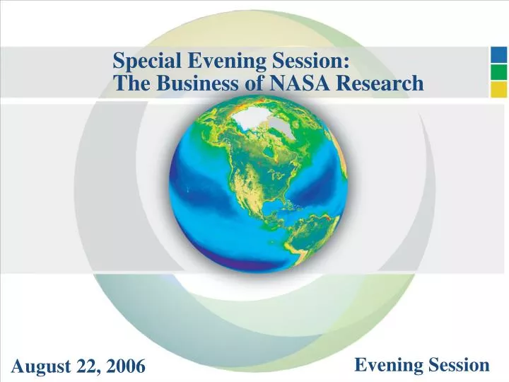 special evening session the business of nasa research