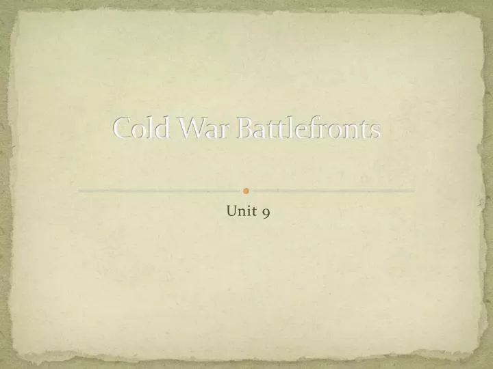 cold war battlefronts