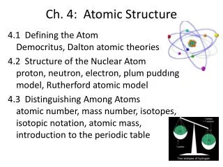 Ch. 4: Atomic Structure