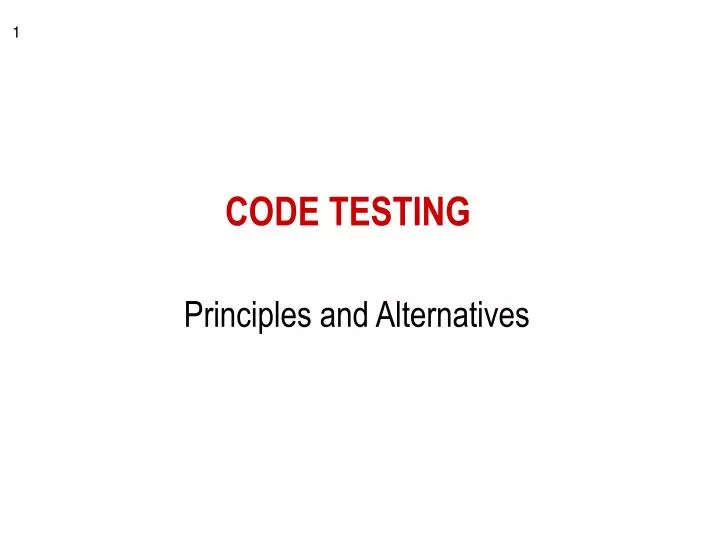 code testing