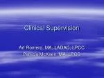 Clinical Supervision - slide 1