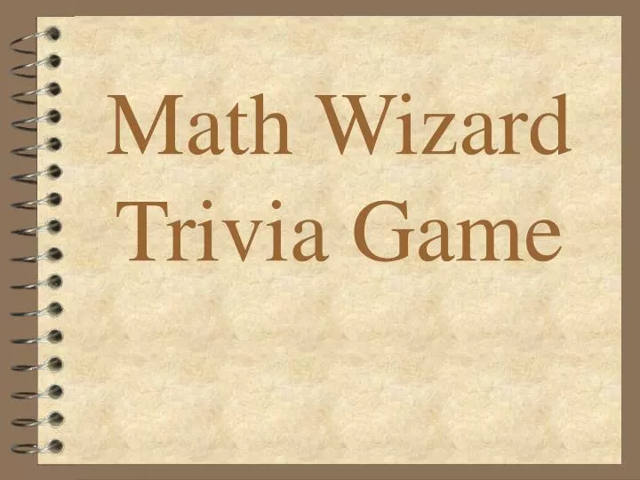 math wizard trivia game