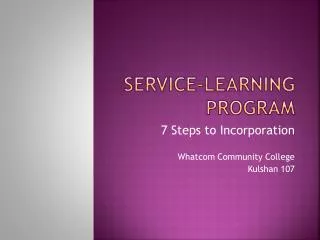 Service-learning program