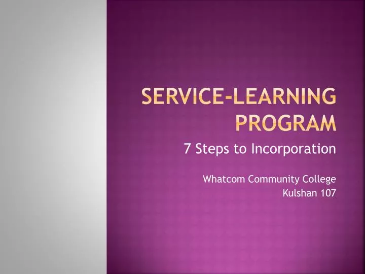 service learning program